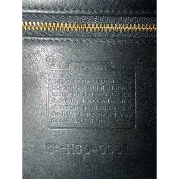 VTG Coach Patricia Legacy Bag 9951 Black Leather Brass Convertible Y2K USA + Tag - Picture 11 of 15